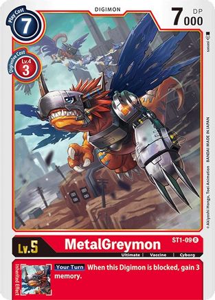 MetalGreymon (ST1-09) - Starter Deck 01: Gaia Red - Premium Digimon Single from Bandai - Just $0.25! Shop now at Game Crave Tournament Store