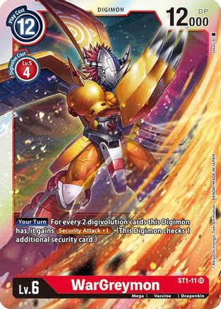 WarGreymon (ST1-11) - Starter Deck 01: Gaia Red Foil - Premium Digimon Single from Bandai - Just $0.41! Shop now at Game Crave Tournament Store