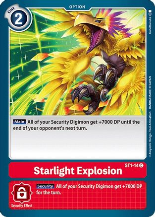 Starlight Explosion (ST1-14) - Starter Deck 01: Gaia Red - Premium Digimon Single from Bandai - Just $0.08! Shop now at Game Crave Tournament Store