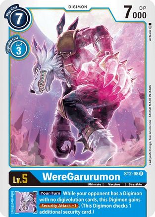 WereGarurumon (ST2-08) - Starter Deck 02: Cocytus Blue - Premium Digimon Single from Bandai - Just $0.08! Shop now at Game Crave Tournament Store