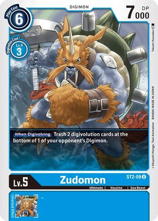 Zudomon (ST2-09) - Starter Deck 02: Cocytus Blue - Premium Digimon Single from Bandai - Just $0.25! Shop now at Game Crave Tournament Store