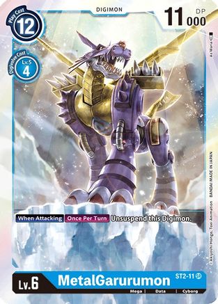 MetalGarurumon (ST2-11) - Starter Deck 02: Cocytus Blue Foil - Premium Digimon Single from Bandai - Just $0.32! Shop now at Game Crave Tournament Store