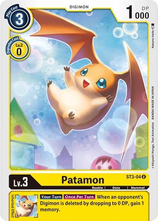 Patamon (ST3-04) - Starter Deck 03: Heaven's Yellow - Premium Digimon Single from Bandai - Just $0.25! Shop now at Game Crave Tournament Store