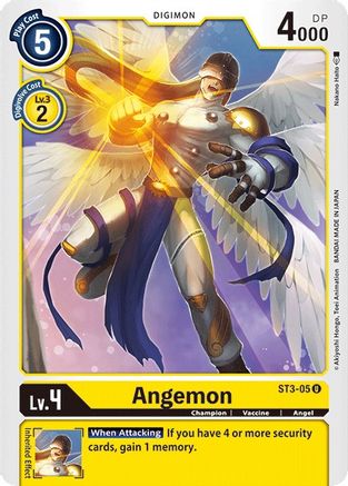 Angemon (ST3-05) - Starter Deck 03: Heaven's Yellow - Premium Digimon Single from Bandai - Just $0.08! Shop now at Game Crave Tournament Store