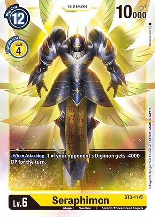 Seraphimon (ST3-11) - Starter Deck 03: Heaven's Yellow Foil - Premium Digimon Single from Bandai - Just $0.08! Shop now at Game Crave Tournament Store