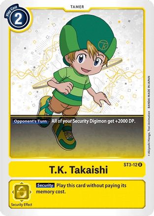 T.K. Takaishi (ST3-12) - Starter Deck 03: Heaven's Yellow - Premium Digimon Single from Bandai - Just $0.08! Shop now at Game Crave Tournament Store