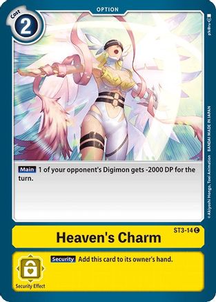 Heaven's Charm (ST3-14) - Starter Deck 03: Heaven's Yellow - Premium Digimon Single from Bandai - Just $0.25! Shop now at Game Crave Tournament Store