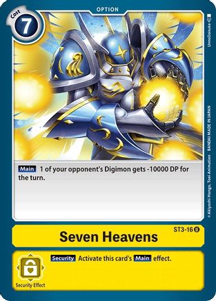 Seven Heavens (ST3-16) - Starter Deck 03: Heaven's Yellow - Premium Digimon Single from Bandai - Just $0.08! Shop now at Game Crave Tournament Store