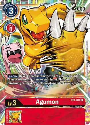 Agumon - BT1-010 (Dash Pack Ver. 1.0) (BT1-010) - Release Special Booster Foil - Premium Digimon Single from Bandai - Just $0.11! Shop now at Game Crave Tournament Store