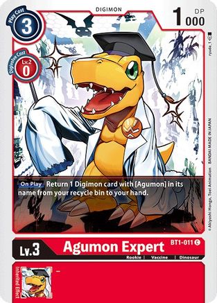 Agumon Expert (BT1-011) - Release Special Booster - Premium Digimon Single from Bandai - Just $0.25! Shop now at Game Crave Tournament Store