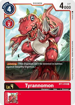 Tyrannomon (BT1-016) - Release Special Booster - Premium Digimon Single from Bandai - Just $0.25! Shop now at Game Crave Tournament Store