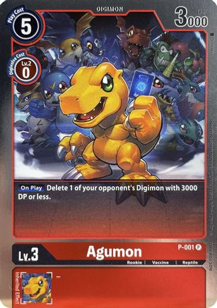 Agumon - P-001 (P-001) - Digimon Promotion Cards Foil - Premium Digimon Single from Bandai - Just $0.08! Shop now at Game Crave Tournament Store