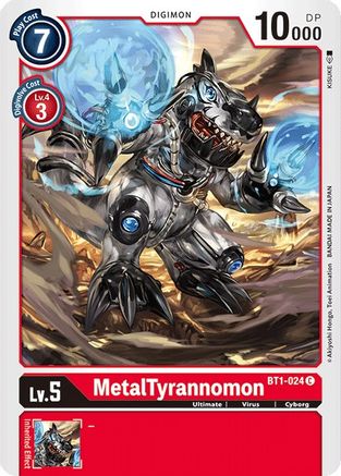 MetalTyrannomon (BT1-024) - Release Special Booster - Premium Digimon Single from Bandai - Just $0.08! Shop now at Game Crave Tournament Store