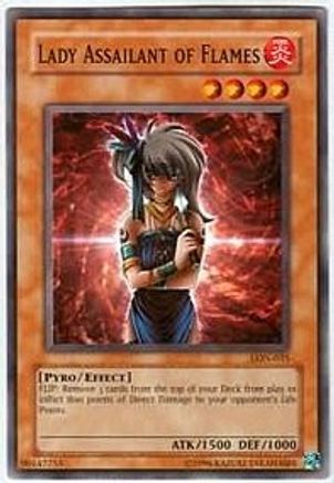 Lady Assailant of Flames (LON-035) - Labyrinth of Nightmare 1st Edition - Premium Yugioh Single from Konami - Just $0.26! Shop now at Game Crave Tournament Store