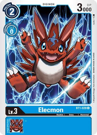 Elecmon (BT1-028) - Release Special Booster - Premium Digimon Single from Bandai - Just $0.08! Shop now at Game Crave Tournament Store