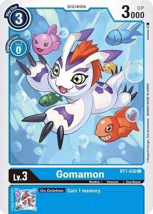 Gomamon - BT1-030 (BT1-030) - Release Special Booster - Premium Digimon Single from Bandai - Just $0.25! Shop now at Game Crave Tournament Store