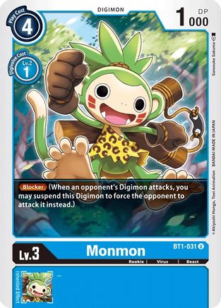 Monmon (BT1-031) - Release Special Booster - Premium Digimon Single from Bandai - Just $0.08! Shop now at Game Crave Tournament Store