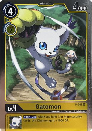 Gatomon - P-006 (P-006) - Digimon Promotion Cards Foil - Premium Digimon Single from Bandai - Just $0.08! Shop now at Game Crave Tournament Store