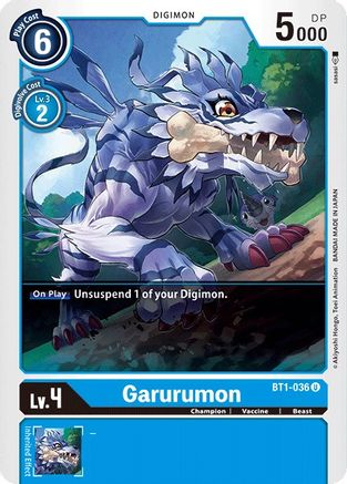 Garurumon - BT1-036 (BT1-036) - Release Special Booster - Premium Digimon Single from Bandai - Just $0.08! Shop now at Game Crave Tournament Store