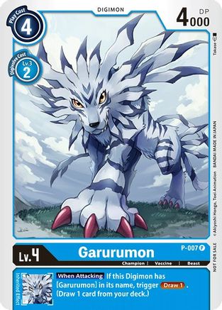 Garurumon - P-007 (P-007) - Digimon Promotion Cards Foil - Premium Digimon Single from Bandai - Just $0.35! Shop now at Game Crave Tournament Store