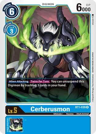 Cerberusmon (BT1-039) - Release Special Booster - Premium Digimon Single from Bandai - Just $0.08! Shop now at Game Crave Tournament Store