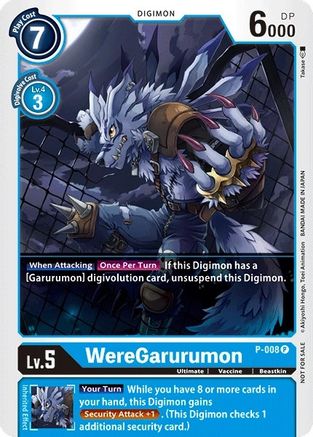 WereGarurumon - P-008 (P-008) - Digimon Promotion Cards Foil - Premium Digimon Single from Bandai - Just $0.26! Shop now at Game Crave Tournament Store