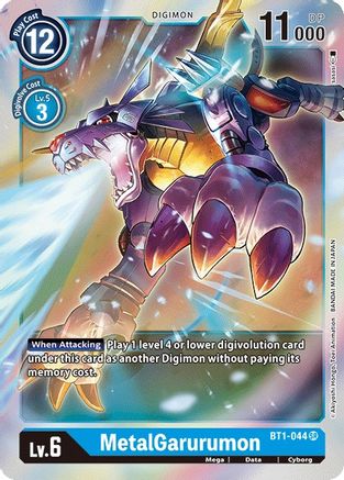 MetalGarurumon - BT1-044 (BT1-044) - Release Special Booster Foil - Premium Digimon Single from Bandai - Just $0.63! Shop now at Game Crave Tournament Store
