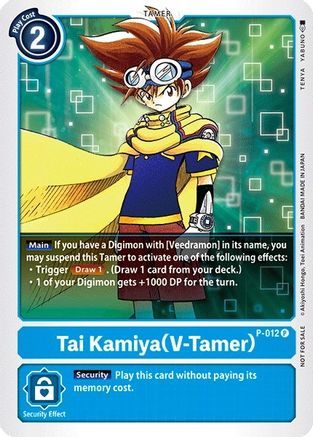 Tai Kamiya (V-Tamer) - P-012 (P-012) - Digimon Promotion Cards Foil - Premium Digimon Single from Bandai - Just $0.35! Shop now at Game Crave Tournament Store