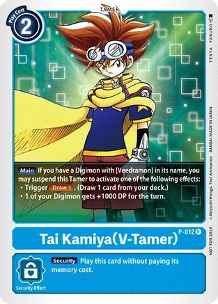 Tai Kamiya (V-Tamer) - P-012 (P-012) - Digimon Promotion Cards - Premium Digimon Single from Bandai - Just $0.31! Shop now at Game Crave Tournament Store