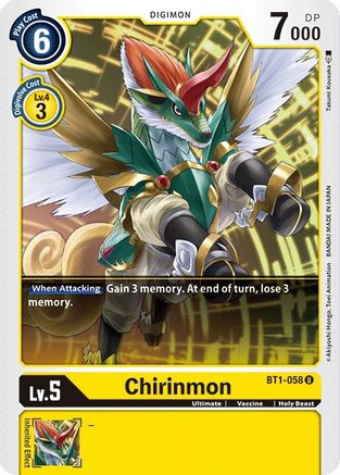 Chirinmon (BT1-058) - Release Special Booster - Premium Digimon Single from Bandai - Just $0.25! Shop now at Game Crave Tournament Store