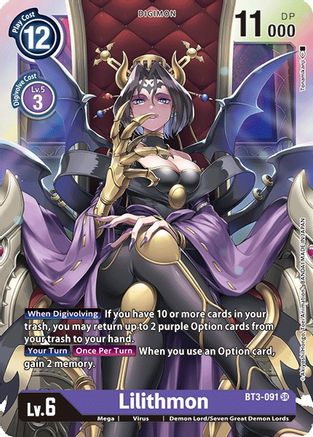 Lilithmon (BT3-091) - Release Special Booster Foil - Premium Digimon Single from Bandai - Just $1.36! Shop now at Game Crave Tournament Store