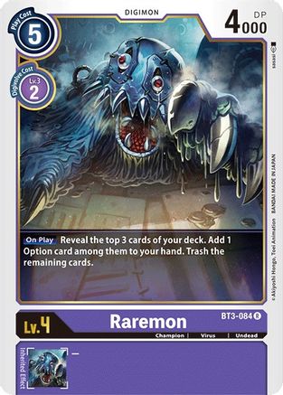 Raremon (BT3-084) - Release Special Booster - Premium Digimon Single from Bandai - Just $0.25! Shop now at Game Crave Tournament Store