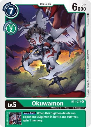 Okuwamon (BT1-077) - Release Special Booster - Premium Digimon Single from Bandai - Just $0.08! Shop now at Game Crave Tournament Store
