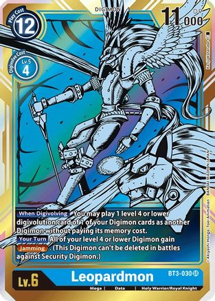 Leopardmon (Alternate Art) (BT3-030) - Release Special Booster Foil - Premium Digimon Single from Bandai - Just $0.37! Shop now at Game Crave Tournament Store