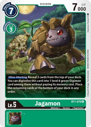 Jagamon (BT1-078) - Release Special Booster - Premium Digimon Single from Bandai - Just $0.08! Shop now at Game Crave Tournament Store