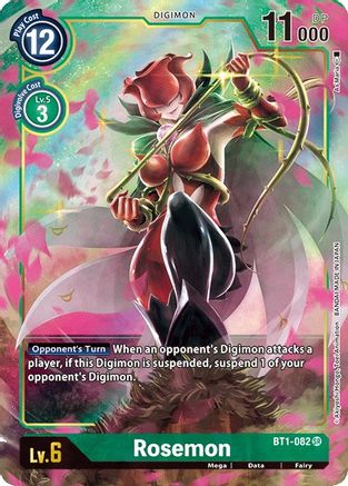 Rosemon (Alternate Art) (BT1-082) - Release Special Booster Foil - Premium Digimon Single from Bandai - Just $3.42! Shop now at Game Crave Tournament Store