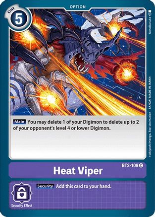Heat Viper (BT2-109) - Release Special Booster - Premium Digimon Single from Bandai - Just $0.08! Shop now at Game Crave Tournament Store