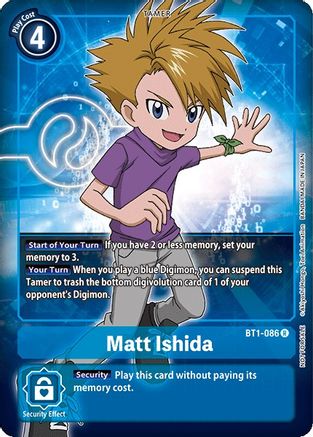 Matt Ishida - BT1-086 (Box Topper) (BT1-086) - Release Special Booster Foil - Premium Digimon Single from Bandai - Just $0.46! Shop now at Game Crave Tournament Store