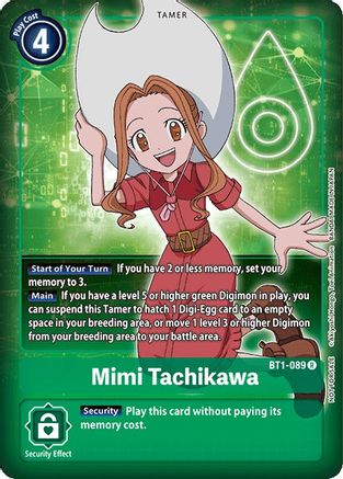 Mimi Tachikawa (Box Topper) (BT1-089) - Release Special Booster Foil - Premium Digimon Single from Bandai - Just $2.63! Shop now at Game Crave Tournament Store