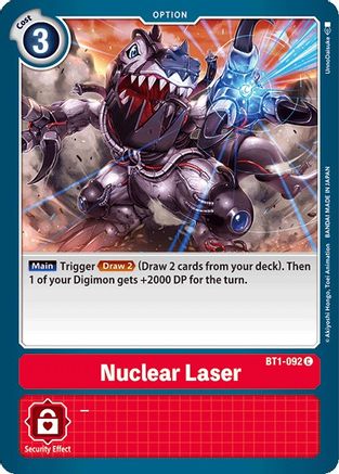 Nuclear Laser (BT1-092) - Release Special Booster - Premium Digimon Single from Bandai - Just $0.08! Shop now at Game Crave Tournament Store