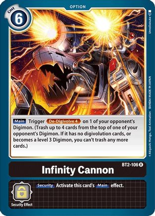 Infinity Cannon (BT2-106) - Release Special Booster - Premium Digimon Single from Bandai - Just $0.08! Shop now at Game Crave Tournament Store