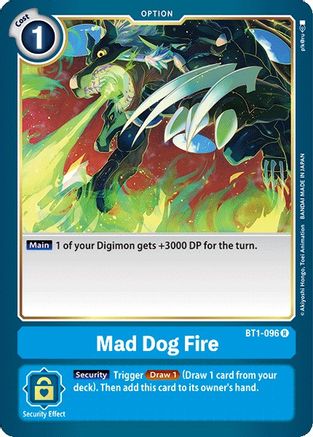 Mad Dog Fire (BT1-096) - Release Special Booster - Premium Digimon Single from Bandai - Just $0.08! Shop now at Game Crave Tournament Store