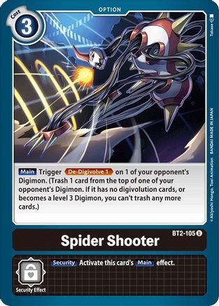 Spider Shooter (BT2-105) - Release Special Booster - Premium Digimon Single from Bandai - Just $0.08! Shop now at Game Crave Tournament Store