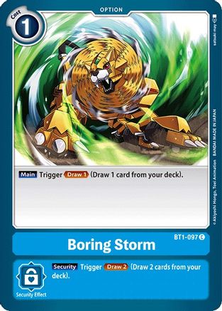 Boring Storm (BT1-097) - Release Special Booster - Premium Digimon Single from Bandai - Just $0.08! Shop now at Game Crave Tournament Store