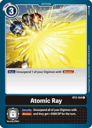 Atomic Ray (BT2-104) - Release Special Booster - Premium Digimon Single from Bandai - Just $0.25! Shop now at Game Crave Tournament Store