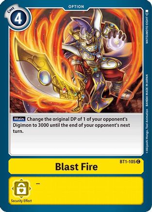 Blast Fire (BT1-105) - Release Special Booster - Premium Digimon Single from Bandai - Just $0.08! Shop now at Game Crave Tournament Store