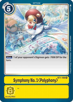 Symphony No. 1 (Polyphony) (BT1-106) - Release Special Booster - Premium Digimon Single from Bandai - Just $0.08! Shop now at Game Crave Tournament Store