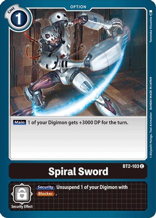 Spiral Sword (BT2-103) - Release Special Booster - Premium Digimon Single from Bandai - Just $0.25! Shop now at Game Crave Tournament Store