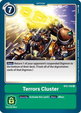 Terrors Cluster (BT2-102) - Release Special Booster - Premium Digimon Single from Bandai - Just $0.08! Shop now at Game Crave Tournament Store