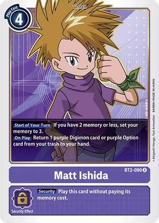 Matt Ishida - BT2-090 (BT2-090) - Release Special Booster - Premium Digimon Single from Bandai - Just $5.03! Shop now at Game Crave Tournament Store